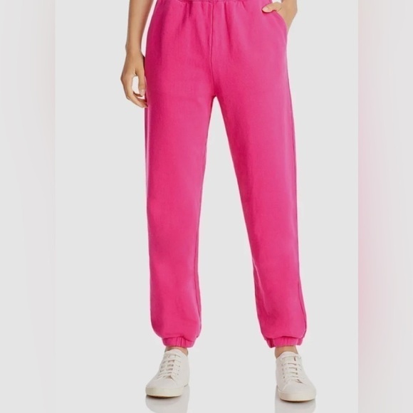 Monrow Supersoft Fleece Jogger pink XS NWT - Picture 1 of 5